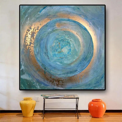 Abstract Blue Painting Oil Painting on Canvas Scandinavian Posters and Prints Cuadros Wall Art Pictures For Living Room