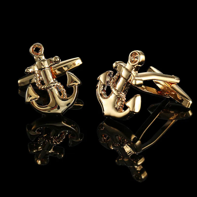 Summer new high quality brass plated 18K Gold luxury gold Cufflinks classic style fashion men's French shirt cufflink man gift