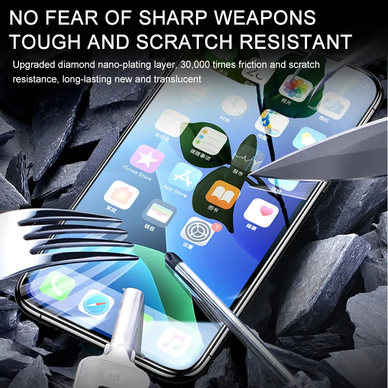 3Pcs 30D Tempered Glass Screen Protector For iPhone 13 14 12 11 15 Pro Max Xs XR 7 8 Plus Full Protective Glass Screen Protector