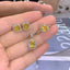 CC Luxury Earring Pendant Ring Set For Women Yellow Cubic Zircon Silver Color Fine Jewelry Accessories Drop Shipping CC594