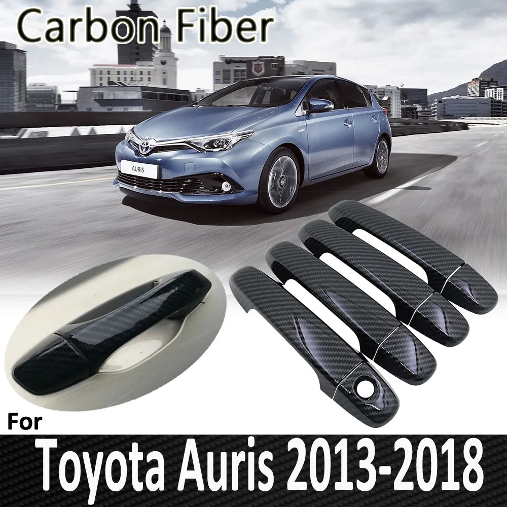 Black Carbon Fiber for Toyota Auris E180 Hatchback (AU) Scion iM 2013 2014 2015 2016 2017 2018 Door Handle Cover Car Accessories