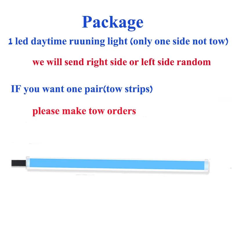 1pc Newest Cars DRL LED Daytime Running Lights Auto Flowing Turn Signal Guide Strip Headlight Assembly Car Styling Accessories