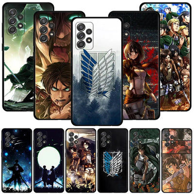 Case For Samsung Galaxy A51 A71 A01 A11 A21 A21S A31 A41 A72 A52 A42 A32 A22 A12 A02 A02s F42 Phone Shell attack on Titan