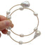 Y·YING Freshwater White Baroque Pearl Keshi Pearl Adjustable Bracelet classic for women