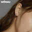 WOSTU Real 925 Sterling Silver Cross Lines Stud Earrings Geometry Original Design Earrings For Women Fashion Jewelry CTE443