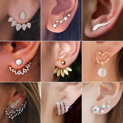 2023 New Crystal Flower Drop Earrings for Women Fashion Jewelry Rhinestones Earrings Gift for Party Best Friend