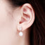 Huitan New Trendy Simulated Pearl Dangle Earrings for Women Fashion Wedding Engagement Accessories Simple Stylish Girls Earrings