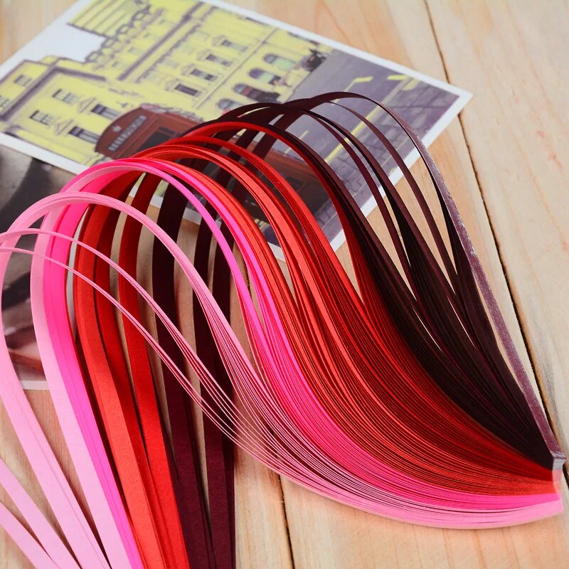 100pcs Diy Gradient Decorative Quilling Paper Strips Decorative Paper Pattern Feather Hand Origami Tools Handmade Gift Making