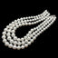 Y·YING 3 Rows 11mm-15mm White Sea Shell Pearl Graduated Necklace Wedding for women