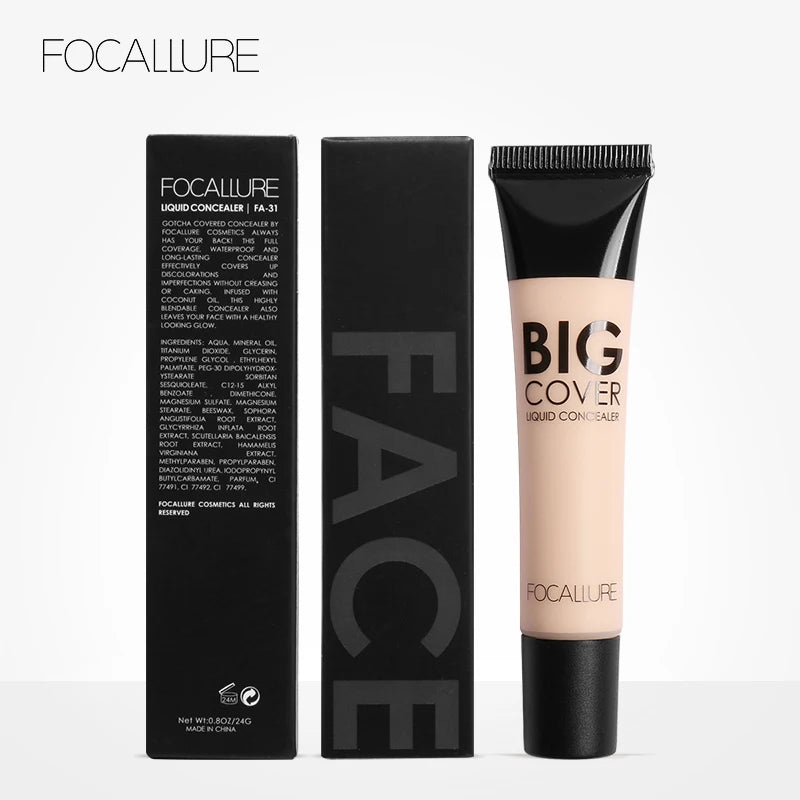 FOCALLURE Face Concealer Cream Liquid Brighten Foundation Cream Contour Palette Concealer Liquid Face Concealer Maquiagem Tools