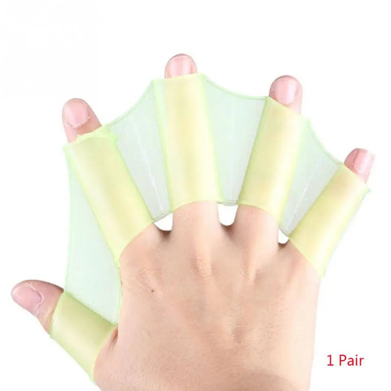 1Pair  Unisex Frog Type Silicone Girdles Swimming Hand Fins Flippers  Finger Webbed Gloves Paddle Water Sports ~3