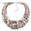 KAYMEN New Bohemian choker Necklace For Women Girls, Handmade Crystals Weaving Statement Necklace Wedding Party Jewelry NK-01656