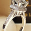 New 925 Sterling Silver Ring Simulation Diamond CZ Ring, Suitable For Female Charm Jewelry Engagement Gifts