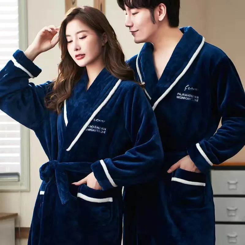 Lovers Coral Fleece Robe