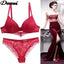 2022 New Lace Drill Bras Set Women Plus Size Push Up Underwear 34/75 36/80 38/85 40/90 42/95 ABCD Cup For Female Lingerie