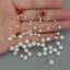 Y.YING Illusion Cultured White Rice Pearl Red Cz Stud Earrings luxury style for women