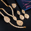 CWWZircons Luxury Big Water Drop Women Party Earring Bracelet Ring Necklace 4pcs Sets Gold Plated Wedding Costume Jewelry T424