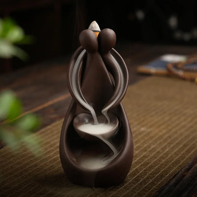 Ceramic Smoke Incense Burner Handmade Incense Stick Holder Fragrance  Backflow Waterfall Censer Creative Sticks for Home Decor