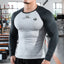 2022 summer Quick Dry fashion long sleeve T-Shirts Casual Shirt men Fitness Printing Tight T-Shirts Gyms Sportswear men T-Shirts