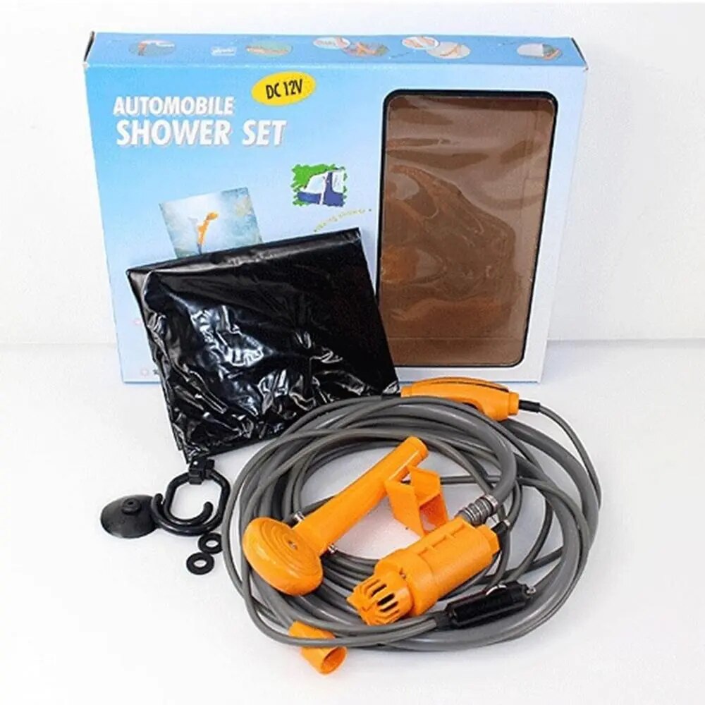 Summer essential! Portable Electronic 12V Outdoor Smart Car Shower for Camping Hiking random color