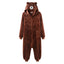 Bear Zipper Animal  Soft  sleepwear