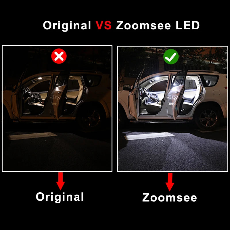 Zoomsee 11Pcs Bulb For Honda Civic IX 9 MK9 9th Gen 2012 2013 2014 2015 Car Dome Reading Trunk Canbus Interior LED Light Kit