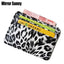 WA024 New Fashion Leopard PU Leather Small Bank Business Id Card Holder Wallet Case For Men Women With Id Window Wholesale Hot