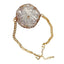 Y·YING Natural White Sea Shell Carved Flower Gold Plated Chain Bracelet Fashion 7"-9"