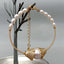 Y·YING Natural Cultured White Rice Freshwater Pearl Keshi Bangle Bracelet Adjustable