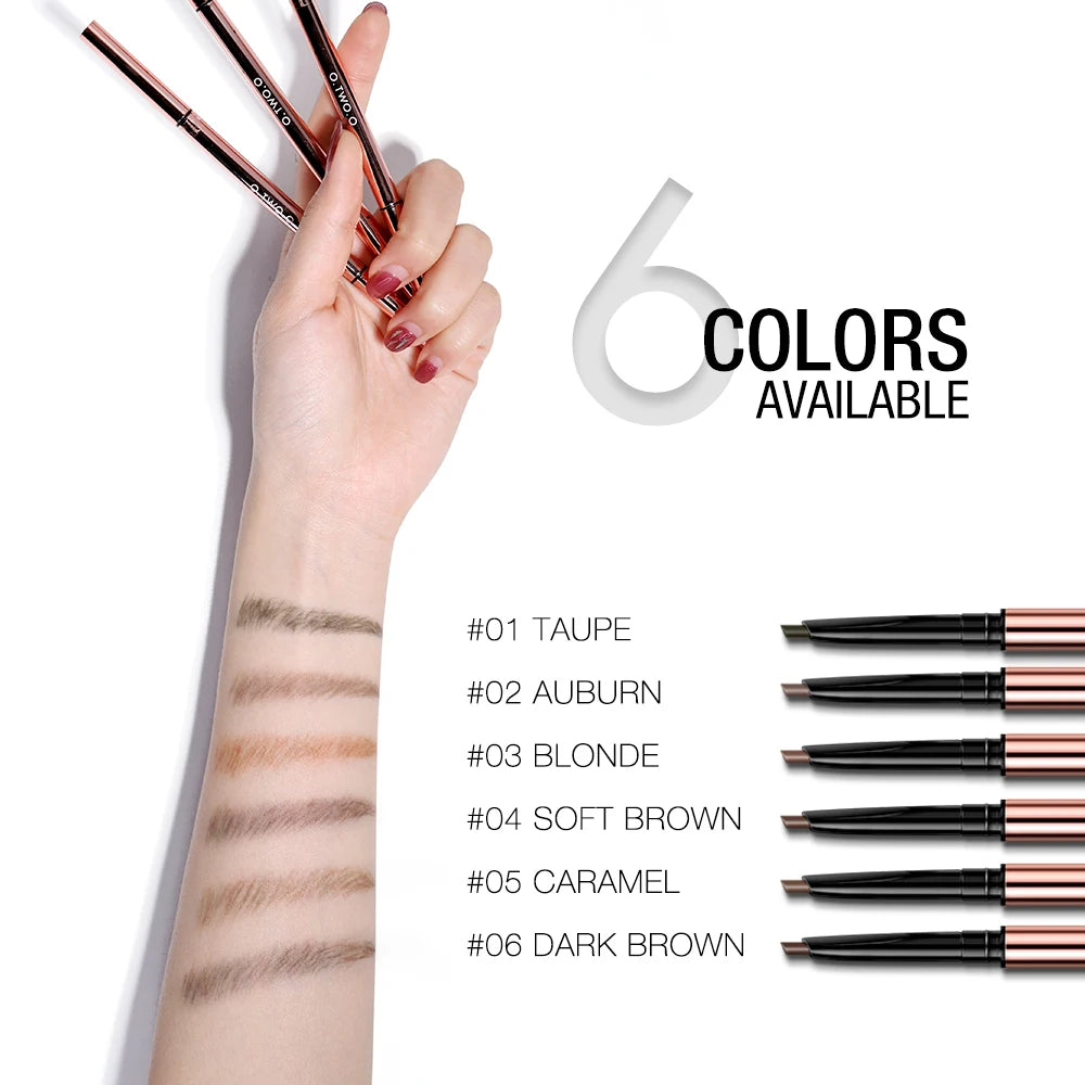 O.TWO.O Ultra Fine Triangle Eyebrow Pencil Waterproof Makeup Blonde Brown Eyebrows Precise Brow Definer Eye Cosmetics 6 Colors