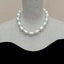 Y.YING Large 16x22mm White Sea Shell Pearl Baroque Shape choker Necklace 17"