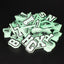 Single Letter 1Pcs Luminous Alphabe Shoe charms Button Accessories Shoe DIY Decoration Wristband Kids X-mas Gift  Croc Jibz