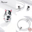 Bamoer Real 925 Sterling Silver Cute Kitty Cat Puppy Charms Animal Beads for Women Fit Original DIY Bracelet Bangle Fine Jewelry