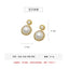 2023 Luxury Shiny Oversize  Pearl Drop Earrings For Women Crystal Golden Round Pearl Wedding Dangle Earrings Jewelry Party Gift