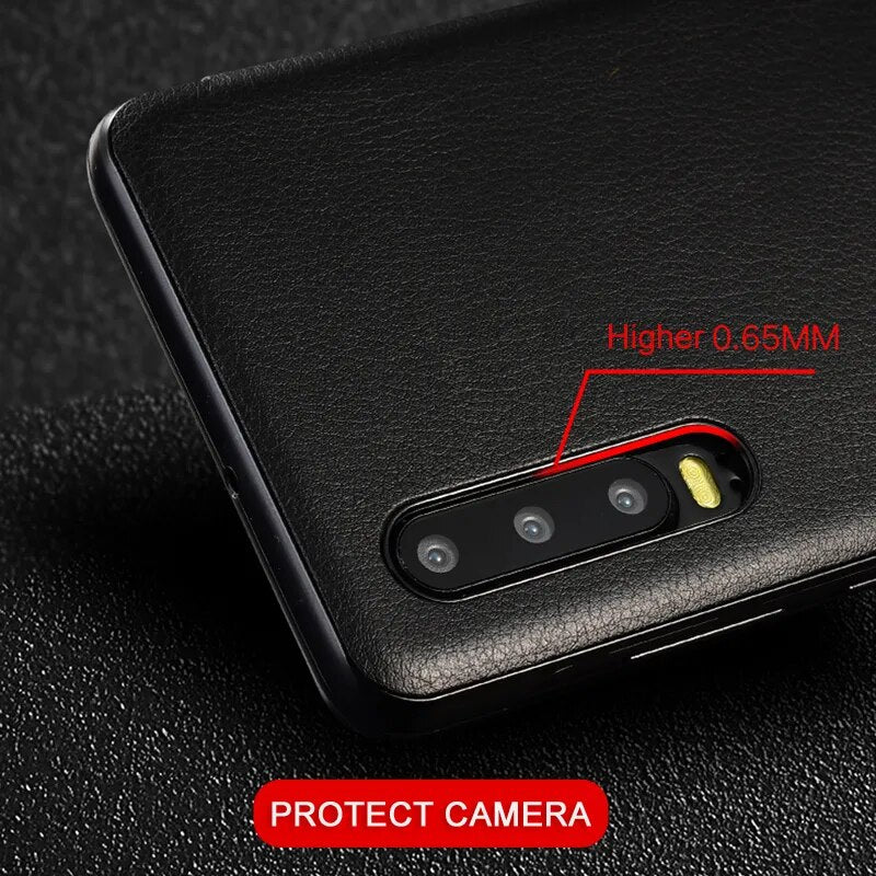 Smart PU Leather Phone Case for HUAWEI P30 P30 Pro Flip Cover View Window Auto Sleep Wake Hard Shockproof