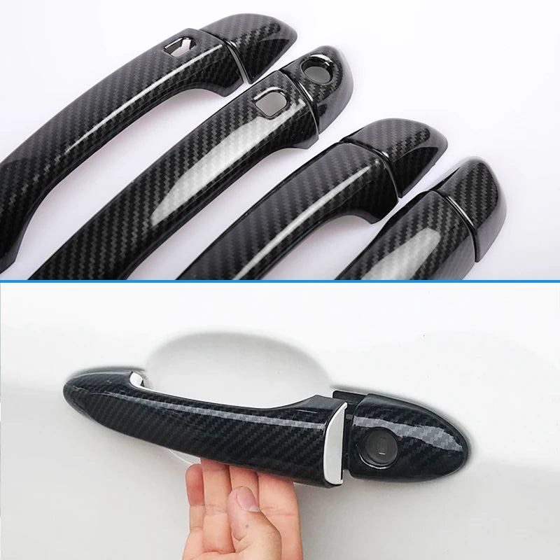 Black Carbon Fiber for Toyota Auris E180 Hatchback (AU) Scion iM 2013 2014 2015 2016 2017 2018 Door Handle Cover Car Accessories