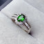 CoLife Jewelry 925 Silver Diopside Ring for Party 5mm*7mm Natural Chrome Diopside Ring Fashion 925 Silver Gemstone Ring