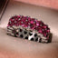 New Arrival Big Bling Red Zircon Stone Rings for Women Fashion Wedding Engagement Ring Hip Hop Jewelry gift