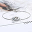 S925 Silver Plated Zircon Double Circle Charm Bracelet&Bangle For Women Elegant Party Jewelry Gift Pulseras sl130