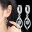 925 Sterling Silver Jewelry Sets Zirconia Twist Water Drop Necklace+Earrings Bijoux For Women Christmas Gift