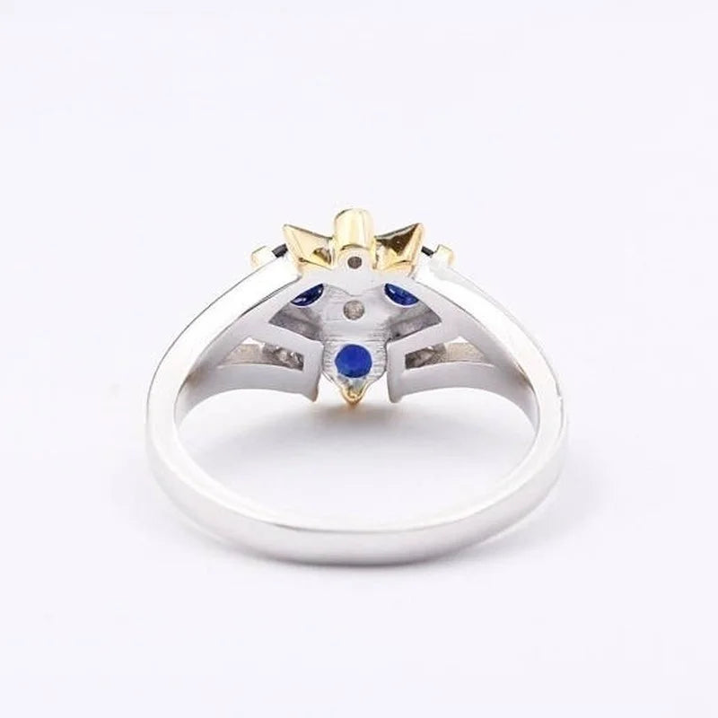 Fashion Refined  and Natural Gemstone Sapphire Promise  Wedding Ring Anniversary