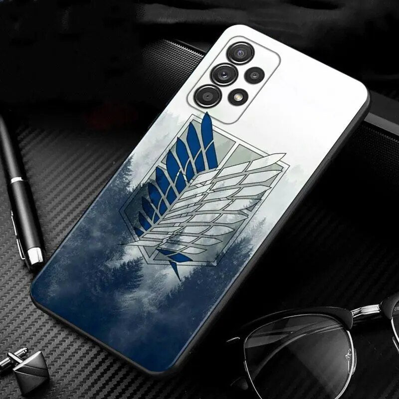 Case For Samsung Galaxy A51 A71 A01 A11 A21 A21S A31 A41 A72 A52 A42 A32 A22 A12 A02 A02s F42 Phone Shell attack on Titan