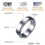 Vnox Personalized Spinner Ring for Men Women 6mm Stainless Steel Rotatable Wedding Band Custom Name Date Initial Male Tail Ring