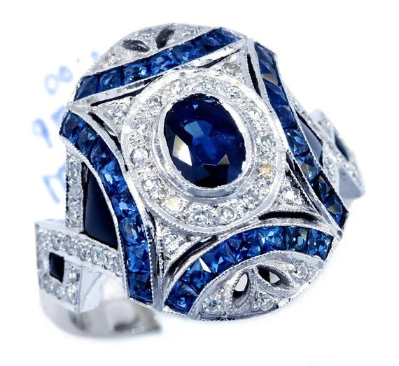 Classic Blue Zircon Rings for Women Dazzling Full Drill Jewelry White Ring Bride Wedding Engagement Jewelry Ring Love Gifts