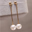 Long Tassel Simulated Pearl Drop Earrings for Women Gift Bijoux Korean Jewelry OL Gold Color Pendientes Boucle d'oreille