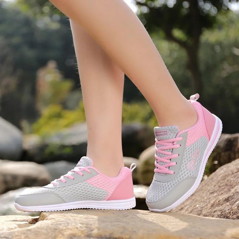 REETENE 2019 Fashion Women Sneakers Breathable Mesh Shoes For Women Summer Outdoor Female Flats Fashion Women'S Shoes