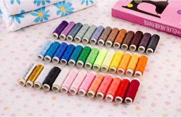 Portable Mini Hand Sewing Machine Household 39 Colors Polyester Sewing Thread Color Home Sewing Kit for Hand Machine Thread ZXH