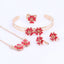 Fashion Girl Jewelry Lovely Flower Children Necklace Bangle Earring Ring Kids Baby Costume Jewelry Set 5 Colors