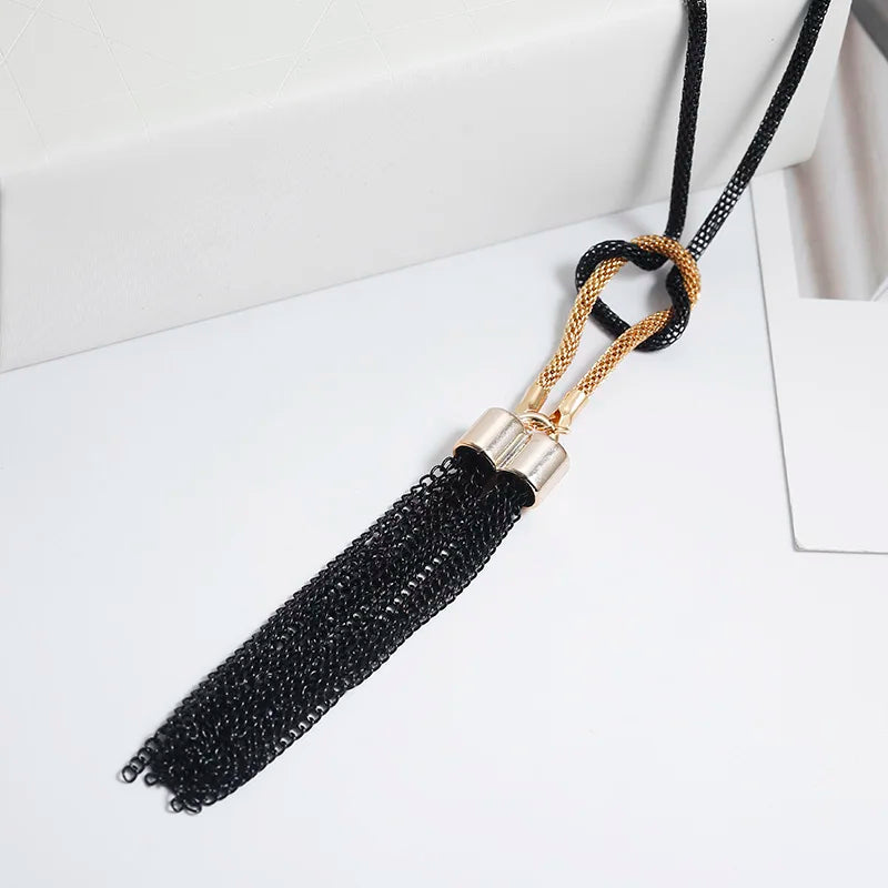 2024 New Arrival Female Pendant Necklace Tassel Long Winter Sweater Chain Necklace Women Necklaces Wholesale Sales