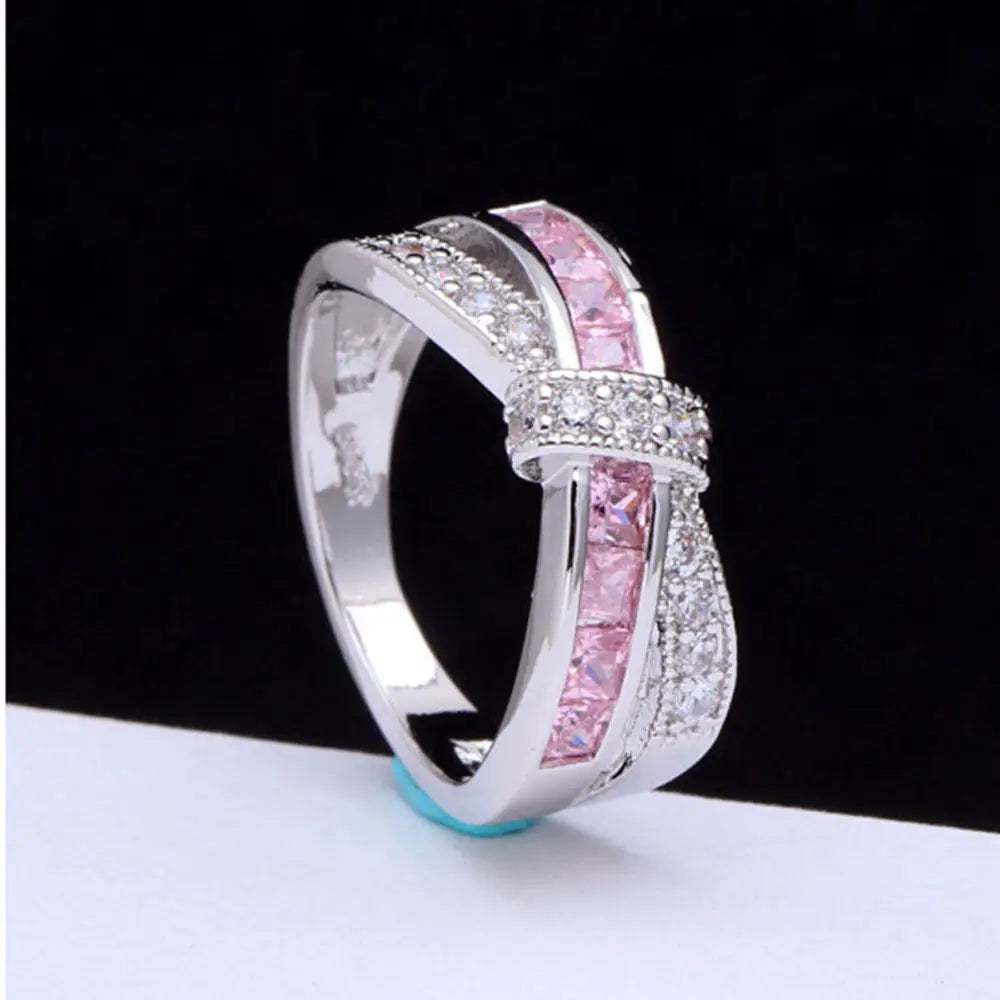 Plated stone crystal  Ring